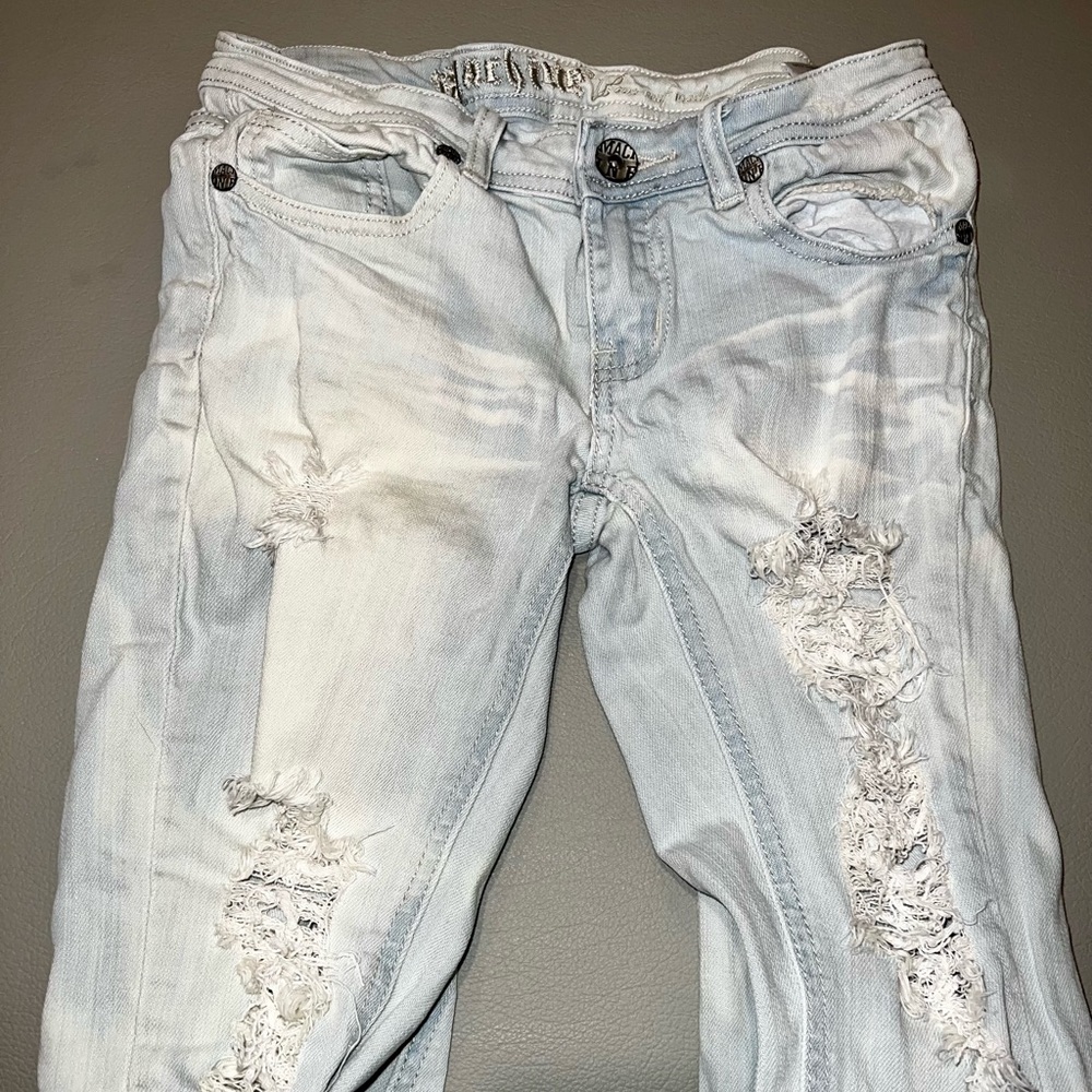 Light Blue Ripped Skinny Jeans